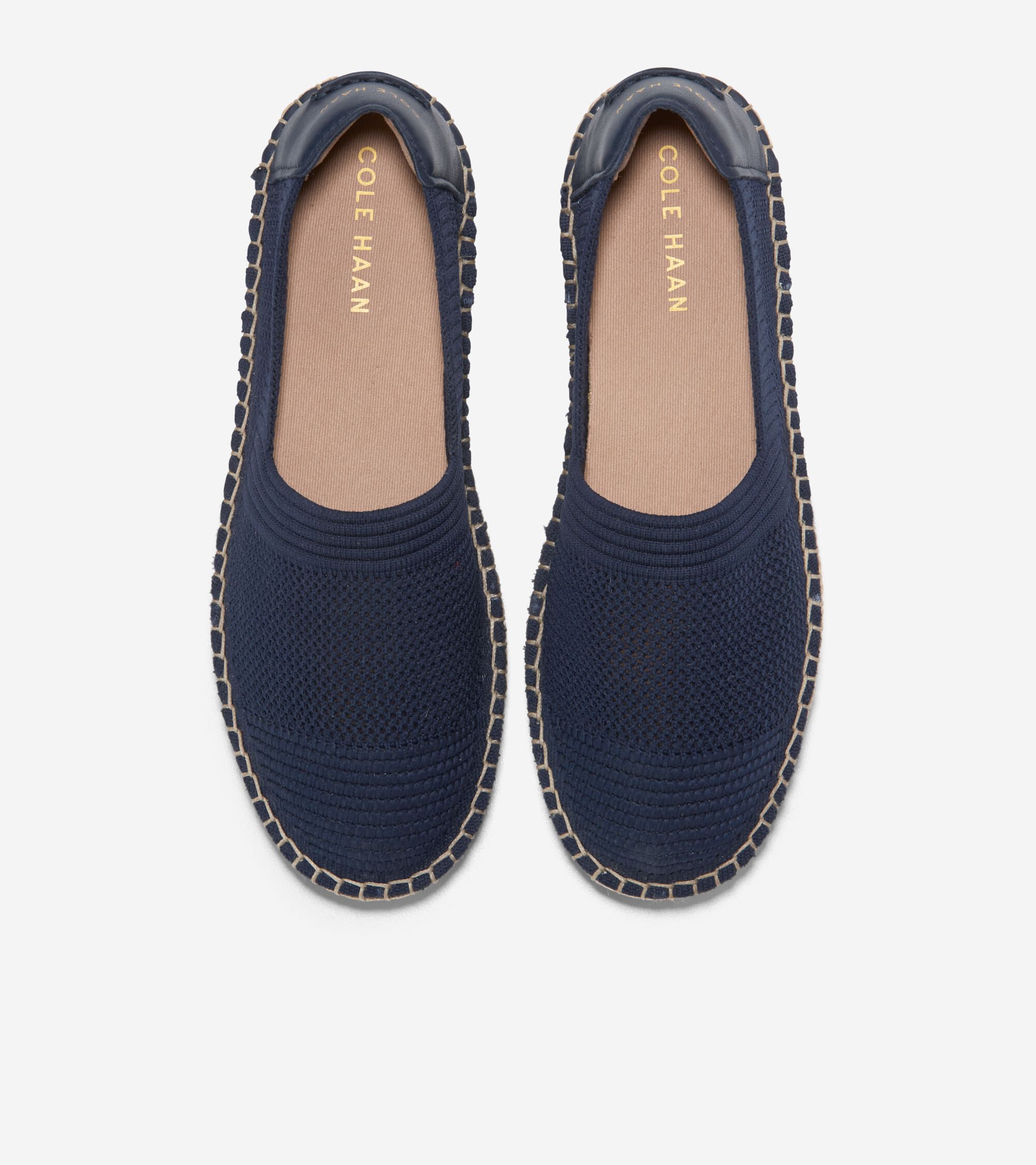 Women s Cloudfeel Espadrille II Slip On Loafers in Navy Cole Haan